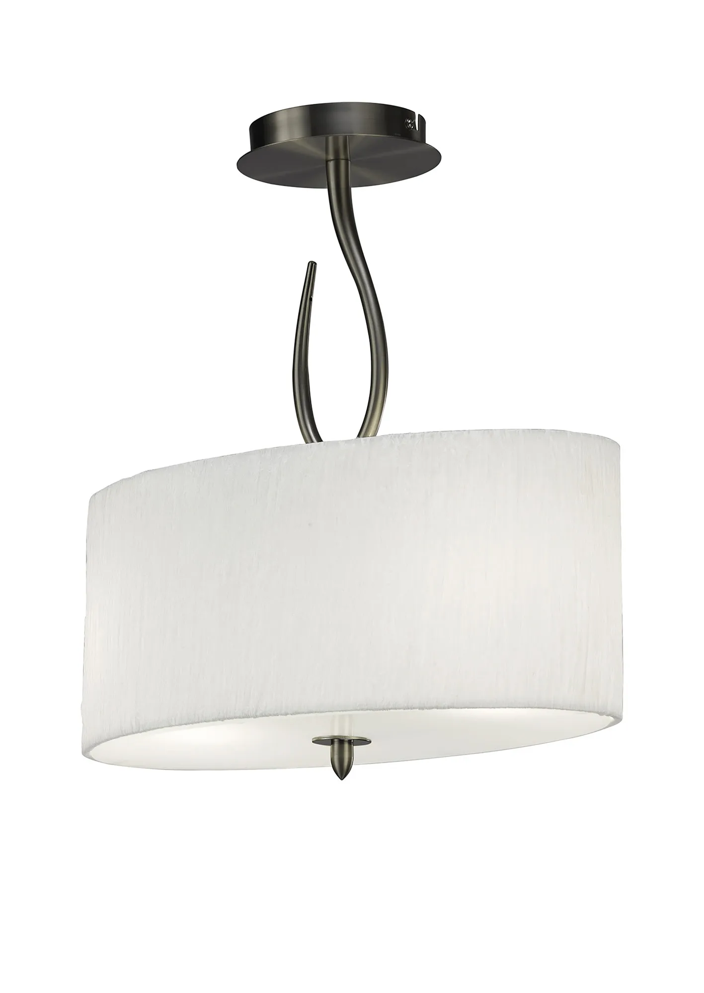 M3710  Lua Oval Semi Flush 2 Light